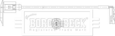 Borg & Beck BWL3222 - Сигналізатор, знос гальмівних колодок autozip.com.ua