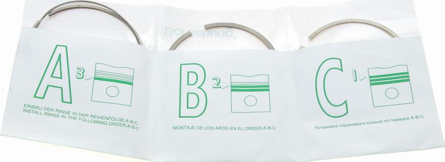 Borsehung B19045 - Комплект поршневих кілець autozip.com.ua