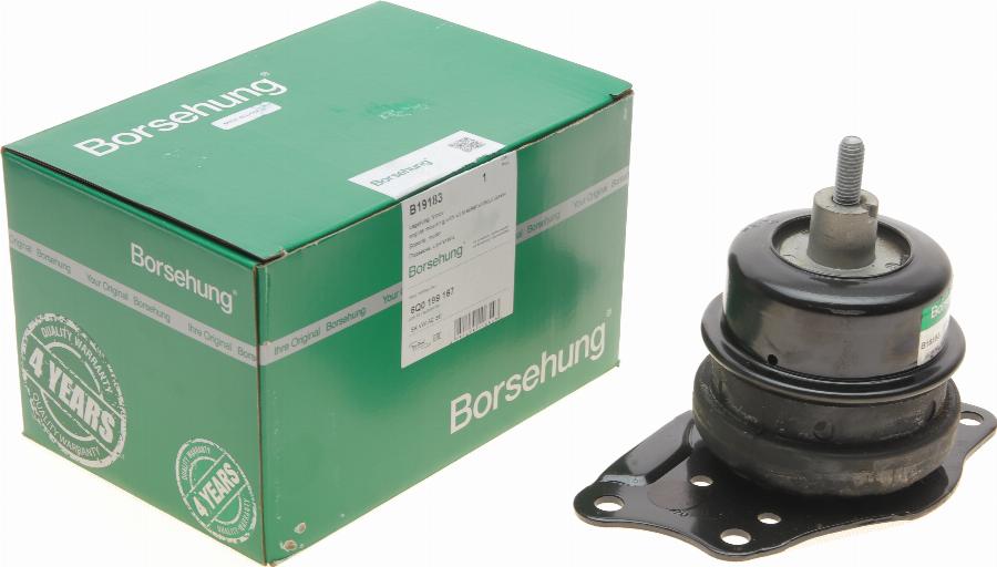 Borsehung B19183 - Подушка, підвіска двигуна autozip.com.ua