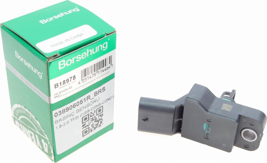 Borsehung B18978 - Датчик, тиск у впускний трубі autozip.com.ua