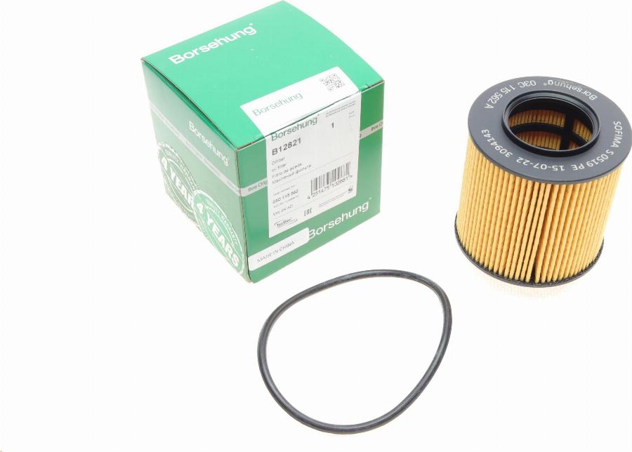 Borsehung B12821 - Масляний фільтр autozip.com.ua