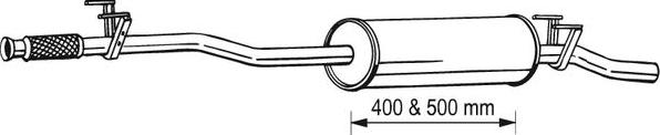 Bosal 291-069 - Середній глушник вихлопних газів autozip.com.ua