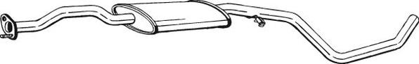 Bosal 285-619 - Середній глушник вихлопних газів autozip.com.ua