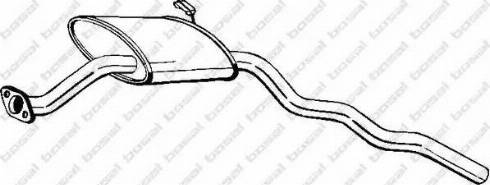 Bosal 280-071 - Середній глушник вихлопних газів autozip.com.ua