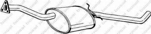 Bosal 281-057 - Середній глушник вихлопних газів autozip.com.ua