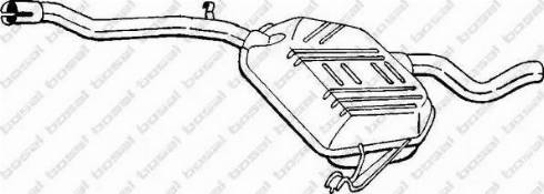 Bosal 278-383 - Середній глушник вихлопних газів autozip.com.ua