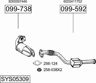 Bosal SYS05309 - Система випуску ОГ autozip.com.ua