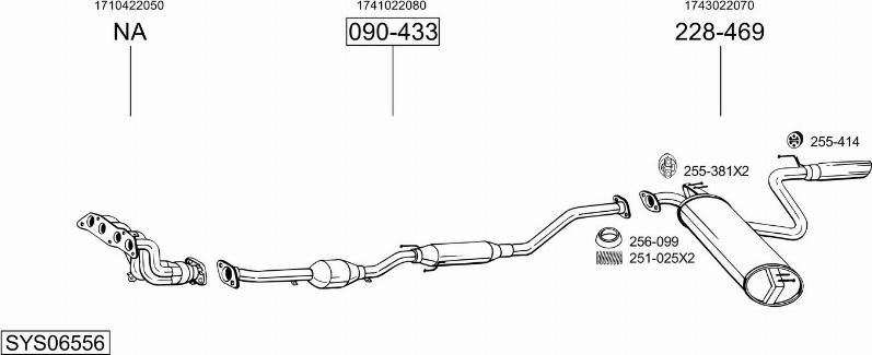 Bosal SYS06556 - Система випуску ОГ autozip.com.ua