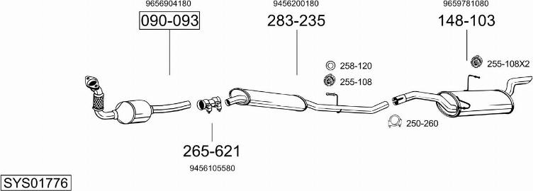 Bosal SYS01776 - Система випуску ОГ autozip.com.ua