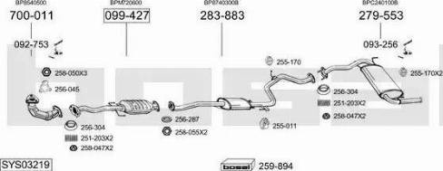 Bosal SYS03219 - Система випуску ОГ autozip.com.ua