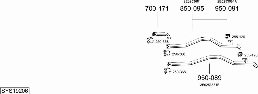 Bosal SYS19206 - Система випуску ОГ autozip.com.ua