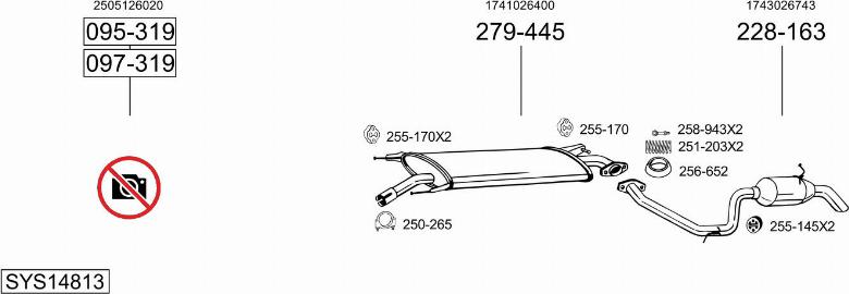 Bosal SYS14813 - Система випуску ОГ autozip.com.ua