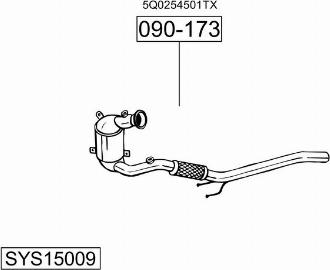 Bosal SYS15009 - Система випуску ОГ autozip.com.ua