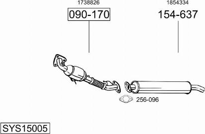 Bosal SYS15005 - Система випуску ОГ autozip.com.ua