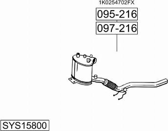 Bosal SYS15800 - Система випуску ОГ autozip.com.ua