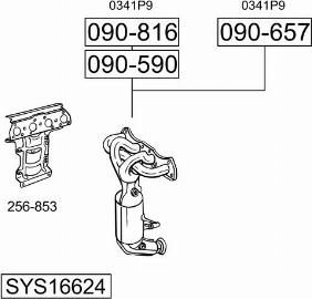 Bosal SYS16624 - Система випуску ОГ autozip.com.ua