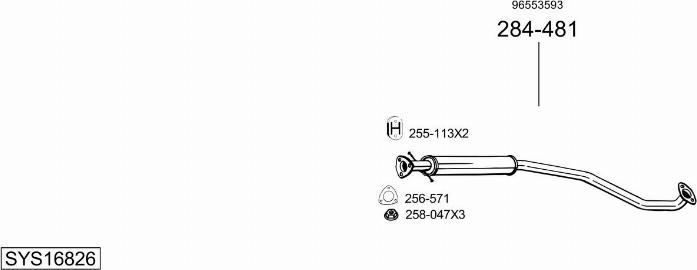 Bosal SYS16826 - Система випуску ОГ autozip.com.ua