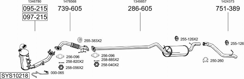 Bosal SYS10218 - Система випуску ОГ autozip.com.ua