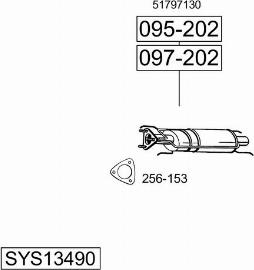 Bosal SYS13490 - Система випуску ОГ autozip.com.ua