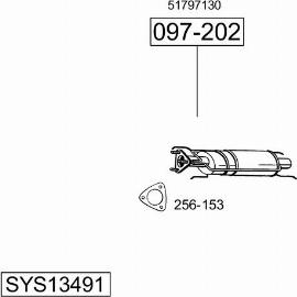 Bosal SYS13491 - Система випуску ОГ autozip.com.ua