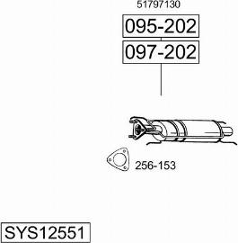 Bosal SYS12551 - Система випуску ОГ autozip.com.ua