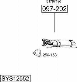 Bosal SYS12552 - Система випуску ОГ autozip.com.ua