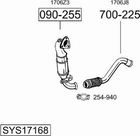 Bosal SYS17168 - Система випуску ОГ autozip.com.ua