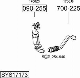 Bosal SYS17173 - Система випуску ОГ autozip.com.ua