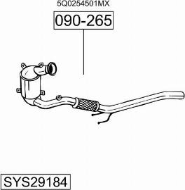 Bosal SYS29184 - Система випуску ОГ autozip.com.ua