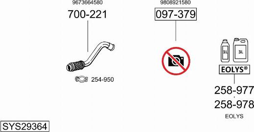Bosal SYS29364 - Система випуску ОГ autozip.com.ua