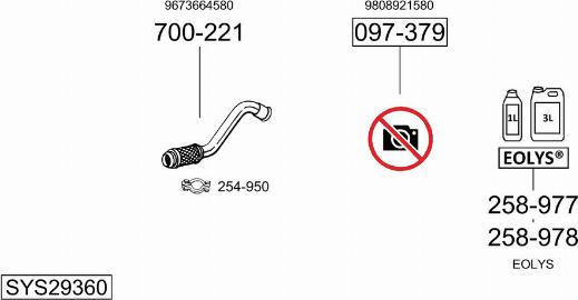 Bosal SYS29360 - Система випуску ОГ autozip.com.ua