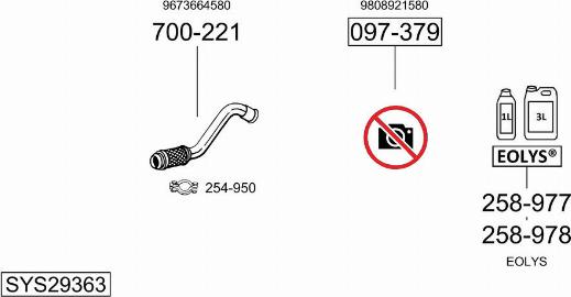 Bosal SYS29363 - Система випуску ОГ autozip.com.ua