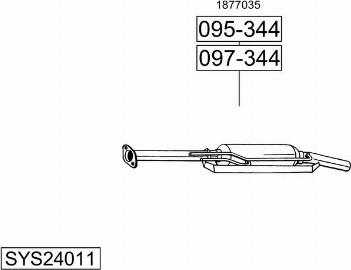 Bosal SYS24011 - Система випуску ОГ autozip.com.ua