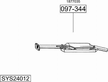 Bosal SYS24012 - Система випуску ОГ autozip.com.ua