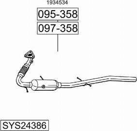 Bosal SYS24386 - Система випуску ОГ autozip.com.ua