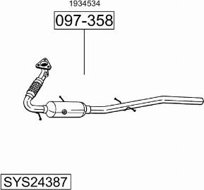 Bosal SYS24387 - Система випуску ОГ autozip.com.ua