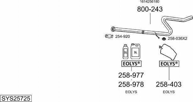 Bosal SYS25725 - Система випуску ОГ autozip.com.ua