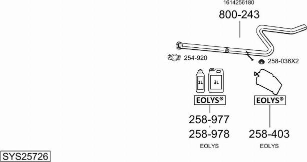 Bosal SYS25726 - Система випуску ОГ autozip.com.ua