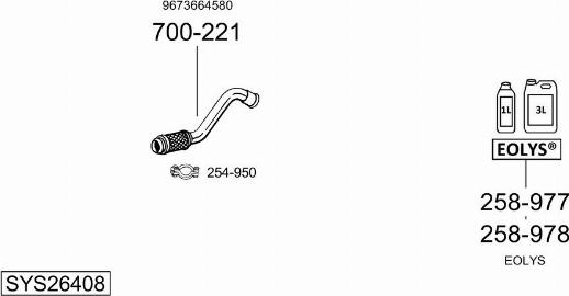 Bosal SYS26408 - Система випуску ОГ autozip.com.ua