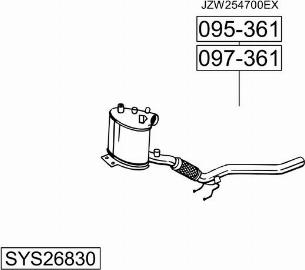 Bosal SYS26830 - Система випуску ОГ autozip.com.ua