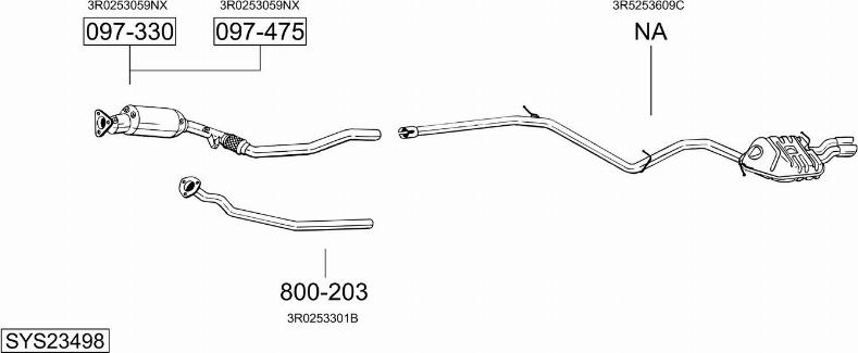 Bosal SYS23498 - Система випуску ОГ autozip.com.ua