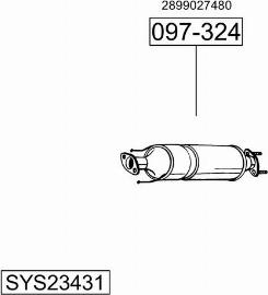 Bosal SYS23431 - Система випуску ОГ autozip.com.ua