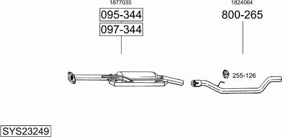 Bosal SYS23249 - Система випуску ОГ autozip.com.ua