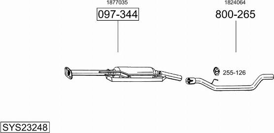 Bosal SYS23248 - Система випуску ОГ autozip.com.ua