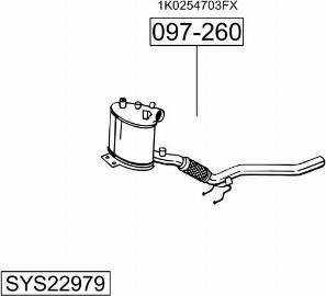 Bosal SYS22979 - Система випуску ОГ autozip.com.ua