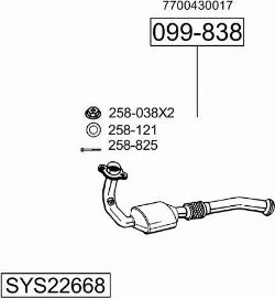 Bosal SYS22668 - Система випуску ОГ autozip.com.ua