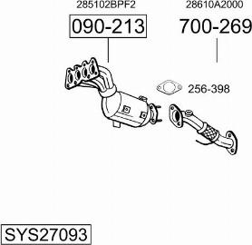 Bosal SYS27093 - Система випуску ОГ autozip.com.ua