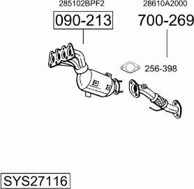 Bosal SYS27116 - Система випуску ОГ autozip.com.ua