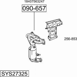 Bosal SYS27325 - Система випуску ОГ autozip.com.ua