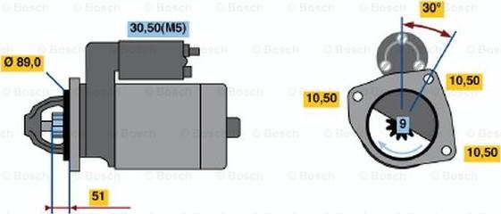 BOSCH 9 000 083 054 - Стартер autozip.com.ua